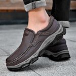 Men'S Shoes Slip-On Leather Shoe Soft Lightweight Non-Slip Soles Retro Casual 2025 New Outdoor Men'S Loafers - Image 4