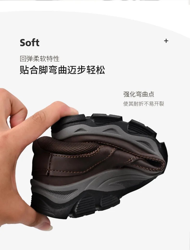 Men'S Shoes Slip-On Leather Shoe Soft Lightweight Non-Slip Soles Retro Casual 2025 New Outdoor Men'S Loafers