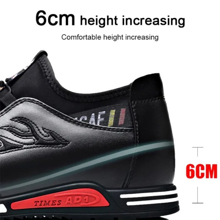 Men's Inner height increasing Soft Bottom Genuine Leather Shoes Waterproof casual shoes Breathable Odor-Destroying Leather Shoes - Image 4