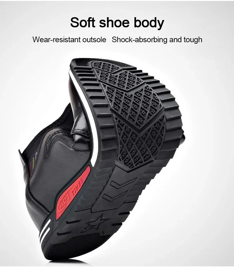 Men's Inner height increasing Soft Bottom Genuine Leather Shoes Waterproof casual shoes Breathable Odor-Destroying Leather Shoes
