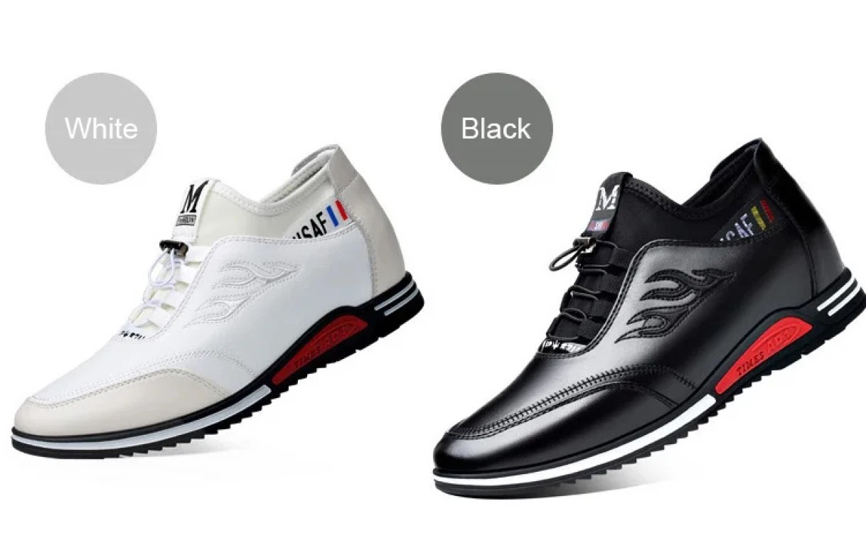 Men's Inner height increasing Soft Bottom Genuine Leather Shoes Waterproof casual shoes Breathable Odor-Destroying Leather Shoes