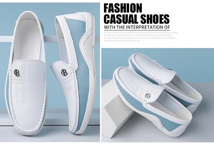 Men Cow Leather Casual Shoes Breathable White Sneakers Fashion Driving Walking Tennis Shoes for Male Flats Luxury Designer Shoes Men Cow Leather Casual Shoes Breathable White Sneakers Fashion Driving Walking Tennis Shoes for Male Flats Luxury Designer Shoes