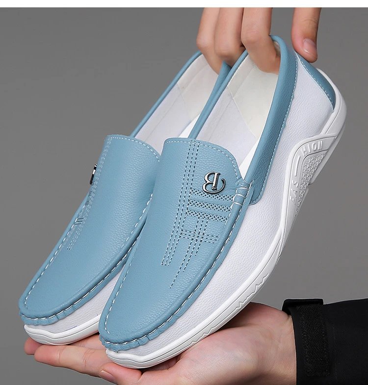 Men Cow Leather Casual Shoes Breathable White Sneakers Fashion Driving Walking Tennis Shoes for Male Flats Luxury Designer Shoes Men Cow Leather Casual Shoes Breathable White Sneakers Fashion Driving Walking Tennis Shoes for Male Flats Luxury Designer Shoes