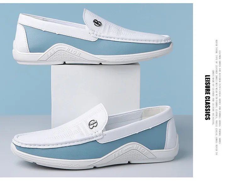 Men Cow Leather Casual Shoes Breathable White Sneakers Fashion Driving Walking Tennis Shoes for Male Flats Luxury Designer Shoes Men Cow Leather Casual Shoes Breathable White Sneakers Fashion Driving Walking Tennis Shoes for Male Flats Luxury Designer Shoes