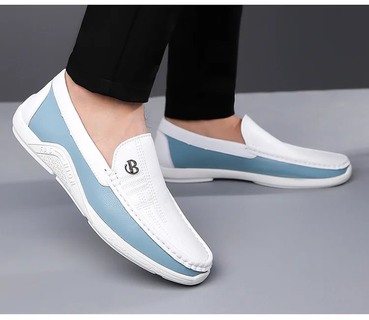 Men Cow Leather Casual Shoes Breathable White Sneakers Fashion Driving Walking Tennis Shoes for Male Flats Luxury Designer Shoes Men Cow Leather Casual Shoes Breathable White Sneakers Fashion Driving Walking Tennis Shoes for Male Flats Luxury Designer Shoes