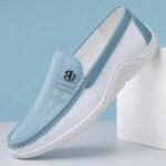 Men Cow Leather Casual Shoes Breathable White Sneakers Fashion Driving Walking Tennis Shoes for Male Flats Luxury Designer Shoes - Image 6