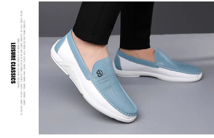 Men Cow Leather Casual Shoes Breathable White Sneakers Fashion Driving Walking Tennis Shoes for Male Flats Luxury Designer Shoes Men Cow Leather Casual Shoes Breathable White Sneakers Fashion Driving Walking Tennis Shoes for Male Flats Luxury Designer Shoes