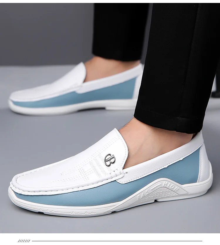 Men Cow Leather Casual Shoes Breathable White Sneakers Fashion Driving Walking Tennis Shoes for Male Flats Luxury Designer Shoes Men Cow Leather Casual Shoes Breathable White Sneakers Fashion Driving Walking Tennis Shoes for Male Flats Luxury Designer Shoes