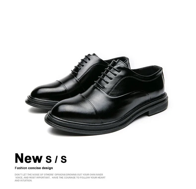 Men Genuine Leather Shoes Fashion Men Comfortable Daily Business Casual Formal Lace-up Men Dress Footwear Shoes Chaussure Homme