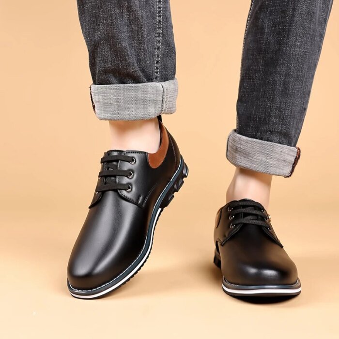 Luxury Men Business Shoes Brand Brown Leather Shoes for Men Comfor Fashion Office Dress Shoes High Quality Plus Size Men Loafers - Image 5