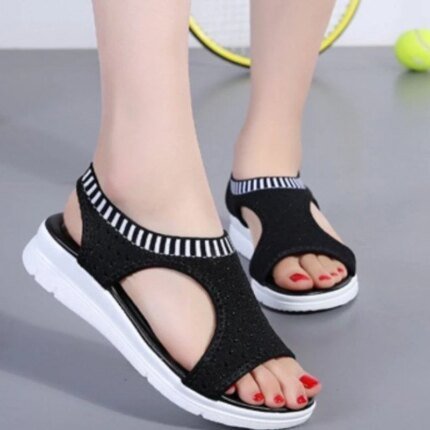 Women Sandals Breathable Comfort Shopping Ladies Walking Shoes Wedge Heels Summer Platform Sandal Shoes Mujer Plus size 42