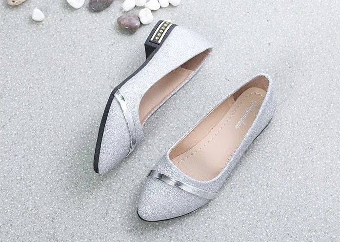 Pointed Toe Low Heel Elegant Shoes for Women Woman Pumps Y2k Fashion Popular Dress Stylish Footwear Genuine Mark Casual Non Slip