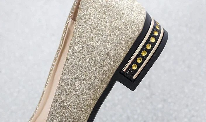 Pointed Toe Low Heel Elegant Shoes for Women Woman Pumps Y2k Fashion Popular Dress Stylish Footwear Genuine Mark Casual Non Slip