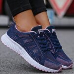 2024 New Breathable Women's Sneakers Fashion Comfortable Outdoor Sneakers Women Mesh Fabric Lace Up Ladies Shoes Female Footwear - Image 3