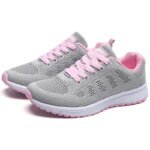 2024 New Breathable Women's Sneakers Fashion Comfortable Outdoor Sneakers Women Mesh Fabric Lace Up Ladies Shoes Female Footwear - Image 4