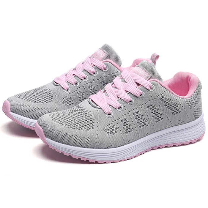 2024 New Breathable Women's Sneakers Fashion Comfortable Outdoor Sneakers Women Mesh Fabric Lace Up Ladies Shoes Female Footwear - Image 4