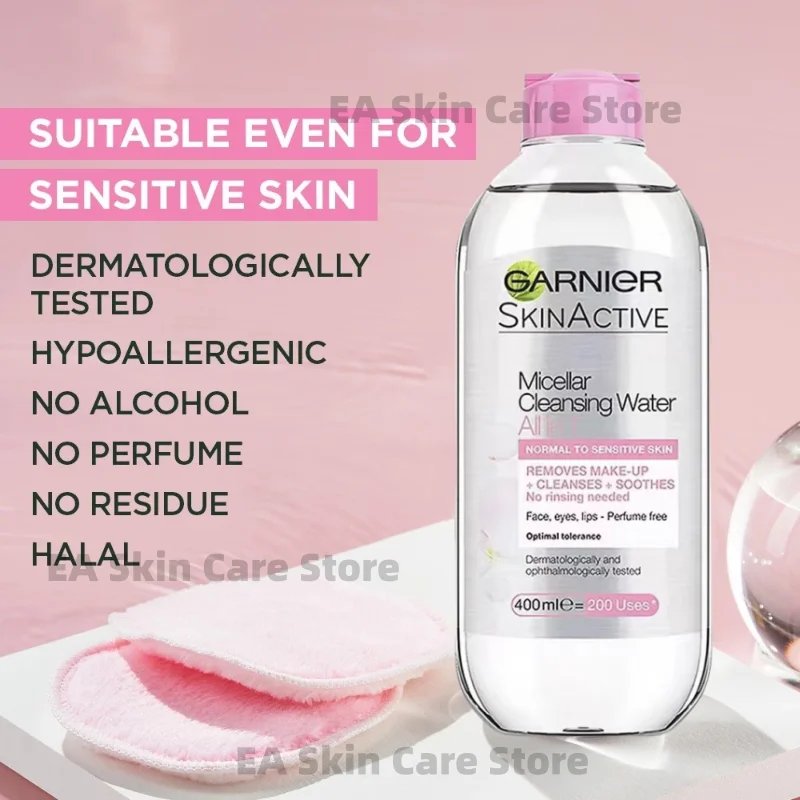 4Sets Garnier Anti-Acne Soothing Booster Serum Vitamin C Essence Bright Complete Serum Cream Sleeping Mask Sakura Makeup Remover
