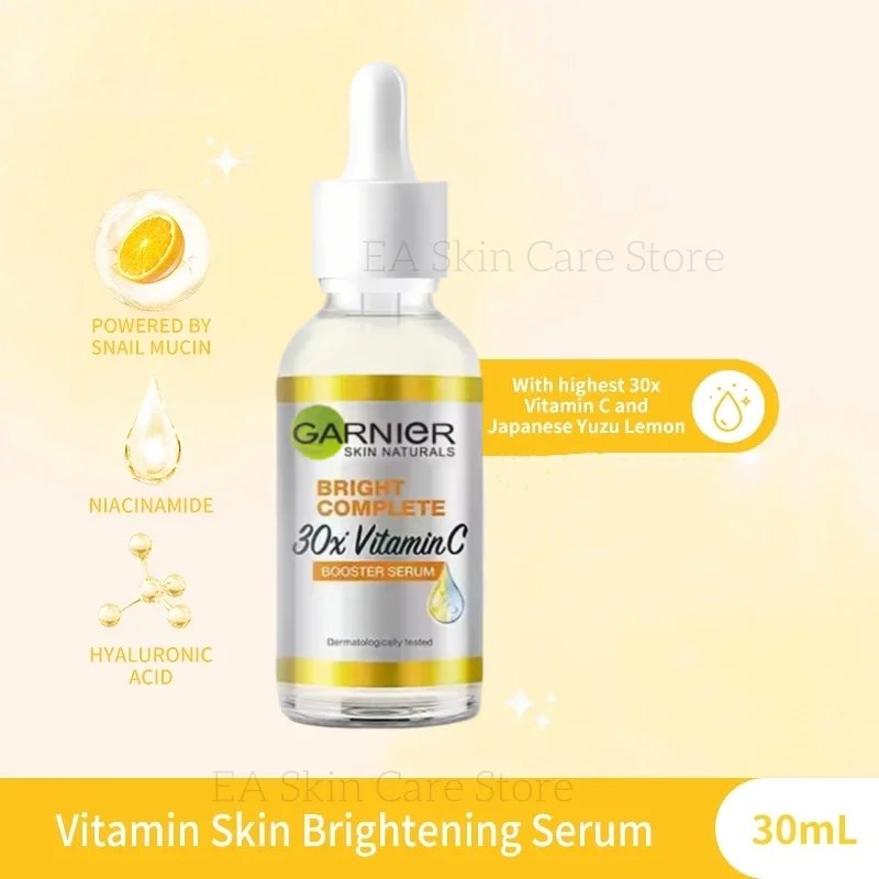 4Sets Garnier Anti-Acne Soothing Booster Serum Vitamin C Essence Bright Complete Serum Cream Sleeping Mask Sakura Makeup Remover