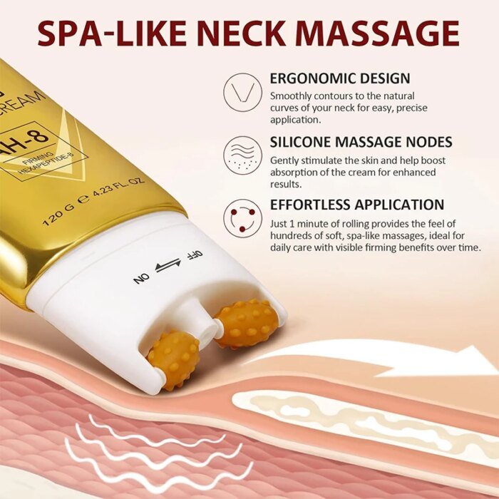 Firming Neck Cream For Wrinkles Skin Body Care Hexapeptide Lightens Neck Fine Lines Anti-aging Tightens Neck Whitening Lotions - Image 3