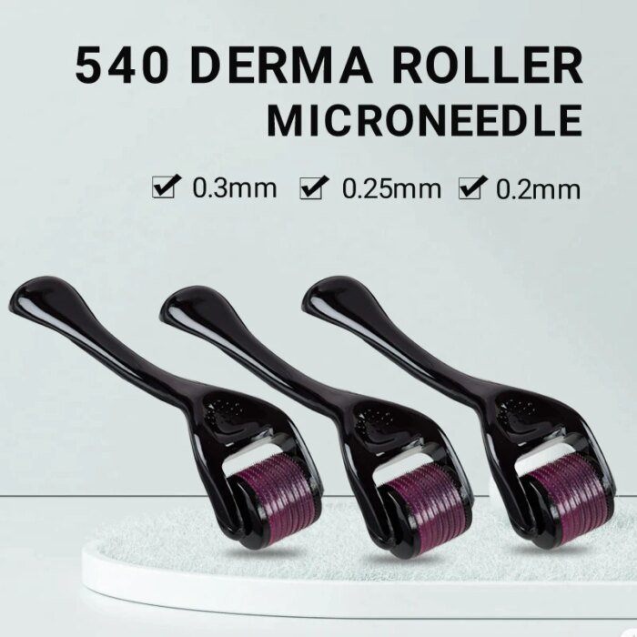 Micro Needling 540 Roller Derma Roller Professional Titanium Dermaroller 0.2/0.25/0.3mm Hair Regrowth Beard Growth Treatment - Image 3