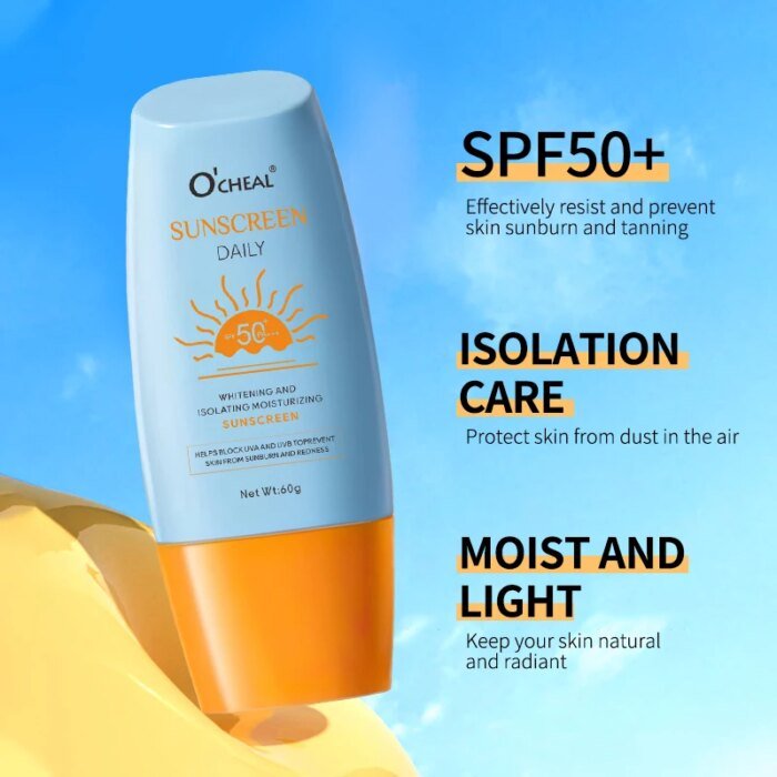 O'cheal Sunscreen Cream Whitening SPF50+ Protector Facial Body Gel Cream Moisturizer Brightening Sun Block Waterproof Cream - Image 4