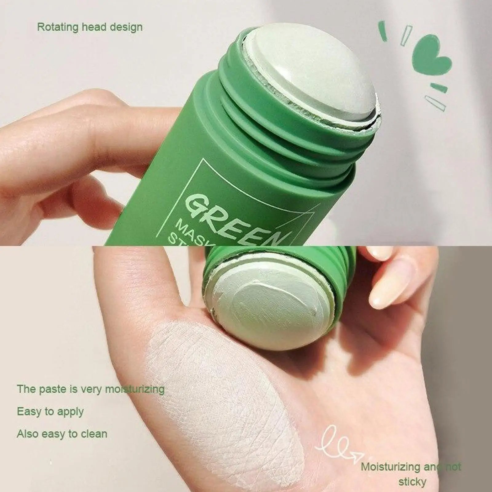 Original Facial Remove Blackhead Green Tea Solid Mask Treat Acne Blemish Black Dots Clean Stick Cream Shrink Pores Skin Care 