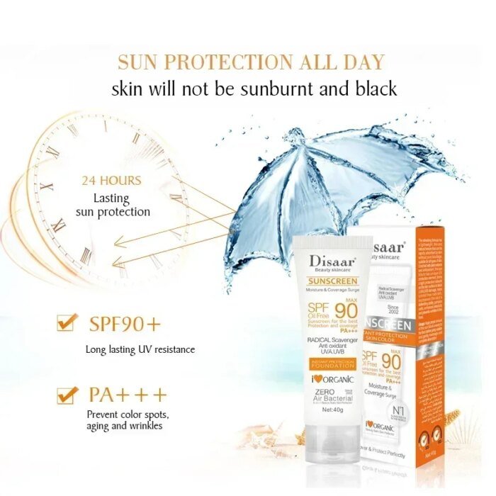Whitening Sunscreen SPF90+ UV Protection Sun Screen Lsolation Moisturizing Brightening Face Body Arms Thighs Sunblock Skin Care - Image 3