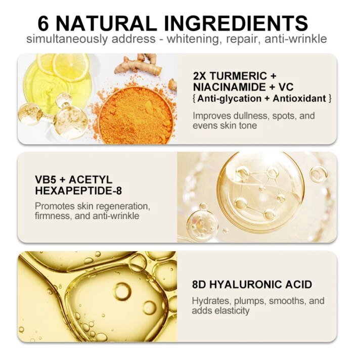 Niacinamide Face Serum Vitamin C Whitening Dark Spot Remover Serum Hyaluronic Acid Moisturizing Essence Facial Skin Care 40ml - Image 5