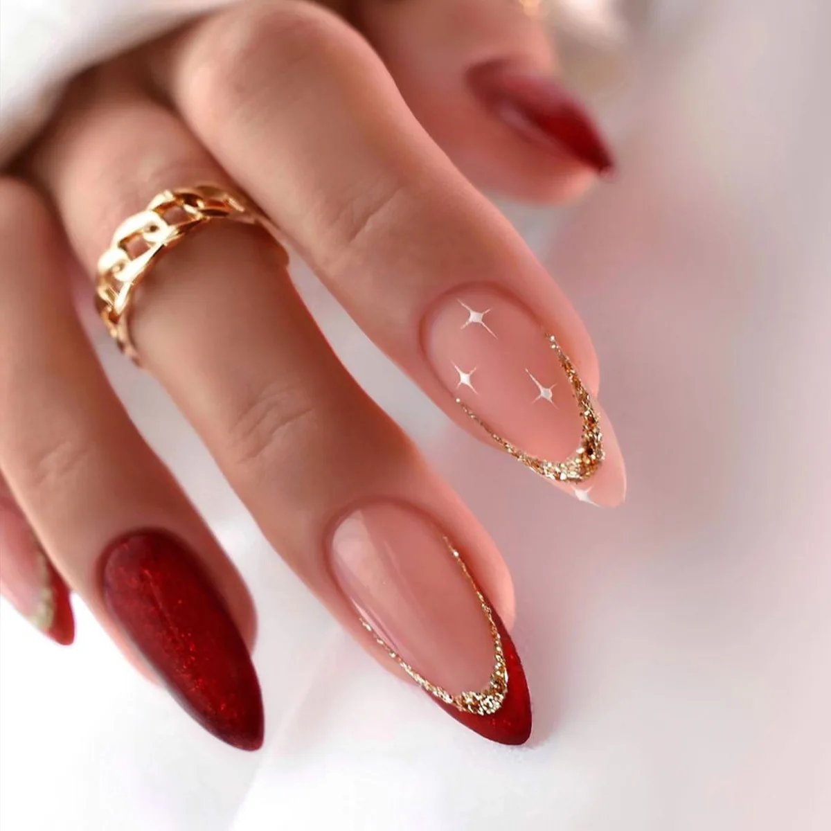 24pcs French False Nails Almond Head Summer Style Glitter Design Fake Nail Patch Full Cover Wearable Women Press on Nail Tips 24pcs French False Nails Almond Head Summer Style Glitter Design Fake Nail Patch Full Cover Wearable Women Press on Nail Tips