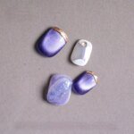 10pcs/set Handmade Dreamy Blue Press-On Nails Short Ballet Shape Gradient & Ombre Design Glossy Finish Removable False Nail Tips - Image 3