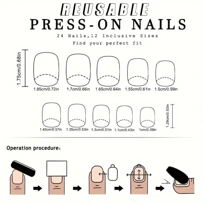 10pcs/set Handmade Dreamy Blue Press-On Nails Short Ballet Shape Gradient & Ombre Design Glossy Finish Removable False Nail Tips - Image 6