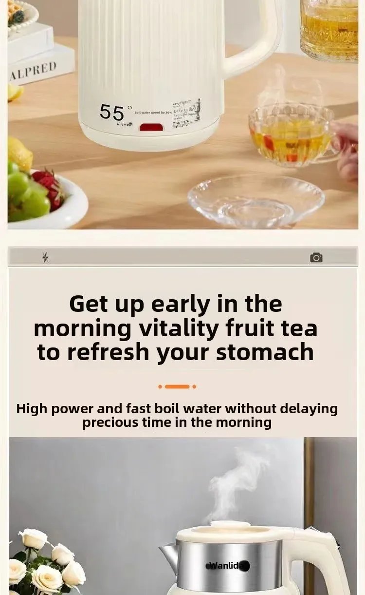 Intelligent Constant Temperature Electric Kettle 1500w Stainless Steel Electric Kettle Household 1.8L Portable Electric Kettle