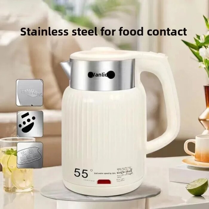 Intelligent Constant Temperature Electric Kettle 1500w Stainless Steel Electric Kettle Household 1.8L Portable Electric Kettle - Image 4