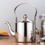 Kitchen Cookware Water Kettles, Thickening 304 Stainless Steel, Electromagnetic Furnace Teapot with Tea Filter Mesh - Image 3