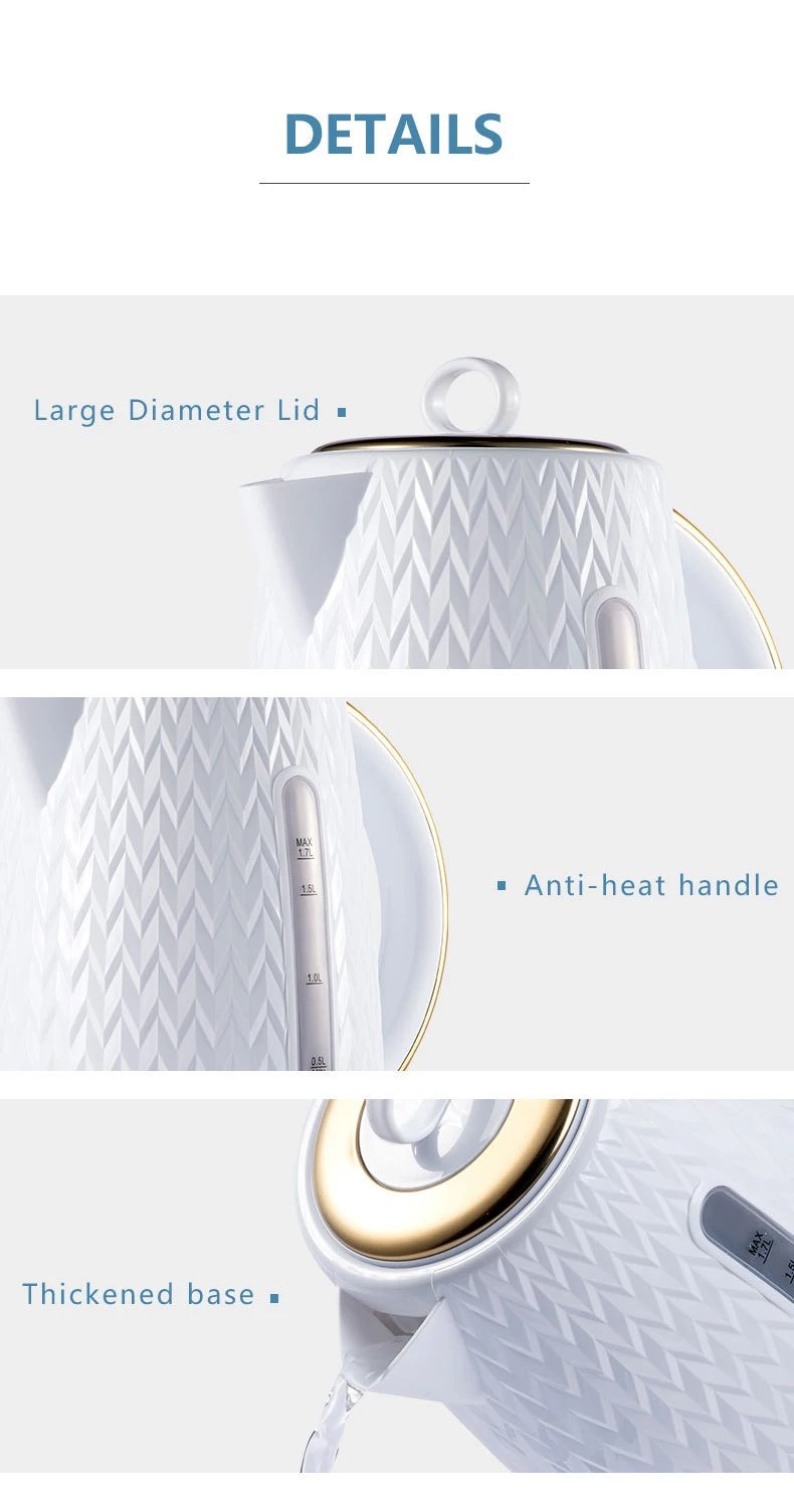 Houselin Electric Kettle, with Fast Boil and Boil Dry Protection, 1.7 Litre Double Wall Hot Water Boiler Heater , 2000 W
