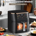1400W Smart Air Fryer Oven 9L Large Capacity 360 Degree Hot Circulation Transparent Window Healthy Cook Home Kitchen Appliance - Image 4