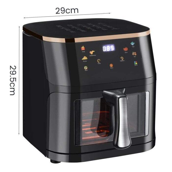 1400W Smart Air Fryer Oven 9L Large Capacity 360 Degree Hot Circulation Transparent Window Healthy Cook Home Kitchen Appliance - Image 6