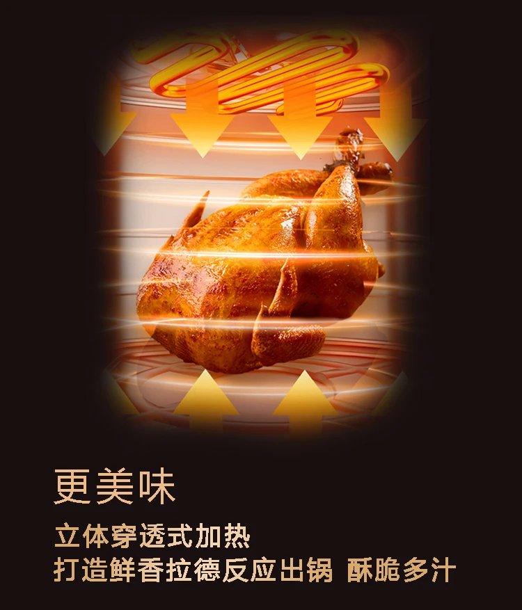 Air fryer household new large-capacity visual non-turning multi-functional micro-steaming and baking all-in-one machine