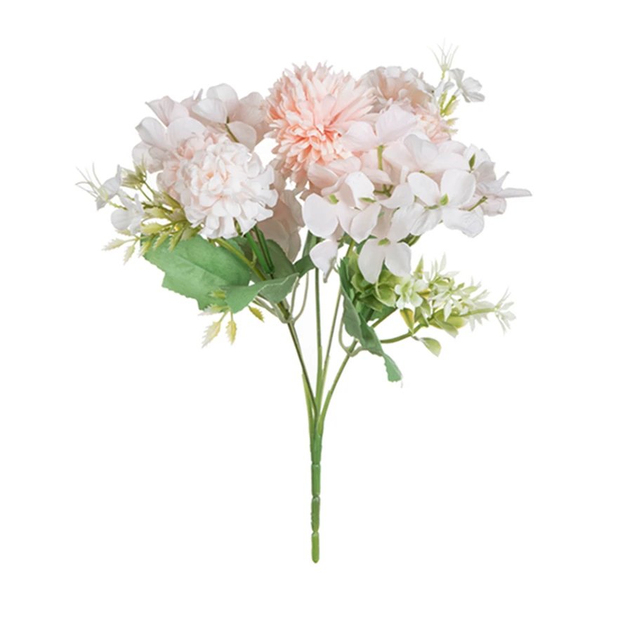 30Cm Artificial Flowers Silk Hydrangea Bridal Bouquet Festival Vases Decoration Home Garden Wedding Dining Table Fake Plants Diy