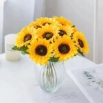 Artificial Flower Sunflowers Home Garden Table Decoration Stamen Wedding Bouque Festival Fake Gerbera Living Room Bedroom Stage - Image 3