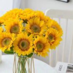 Artificial Flower Sunflowers Home Garden Table Decoration Stamen Wedding Bouque Festival Fake Gerbera Living Room Bedroom Stage - Image 6
