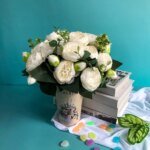 Artificial Flowers Silk Peony Bouquet Festival Decorations Vase Home Room Garden Living Room Wedding Bride Fake Plants Prop Gift - Image 5