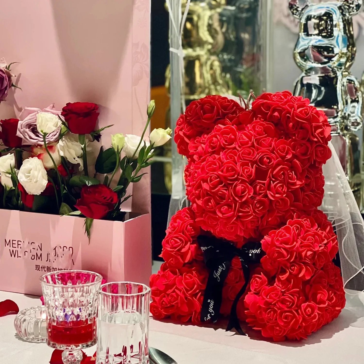 100-1000Pcs Foam Rose Flower Heads Artificial DIY Gifts Teddy Bear Bouquet Wedding Valentines Day Home 3.5cm Floral Decorations 100-1000Pcs Foam Rose Flower Heads Artificial DIY Gifts Teddy Bear Bouquet Wedding Valentines Day Home 3.5cm Floral Decorations