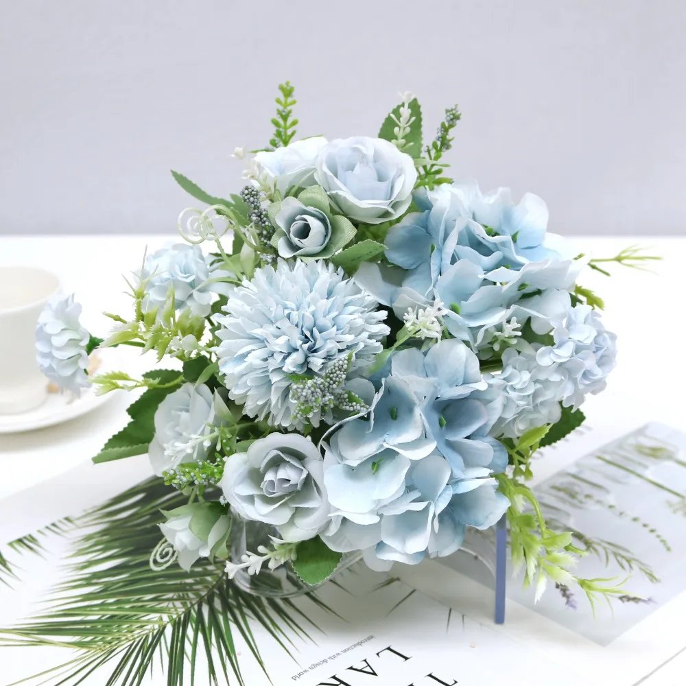 7 Heads Hydrangea Flowers Artificial Bouquet Silk Blooming Fake Peony Bridal Hand Flower Roses Wedding Centerpieces Decor 7 Heads Hydrangea Flowers Artificial Bouquet Silk Blooming Fake Peony Bridal Hand Flower Roses Wedding Centerpieces Decor