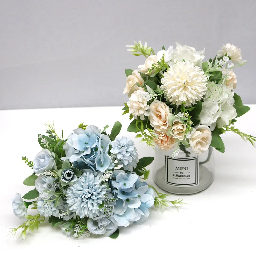 7 Heads Hydrangea Flowers Artificial Bouquet Silk Blooming Fake Peony Bridal Hand Flower Roses Wedding Centerpieces Decor 7 Heads Hydrangea Flowers Artificial Bouquet Silk Blooming Fake Peony Bridal Hand Flower Roses Wedding Centerpieces Decor