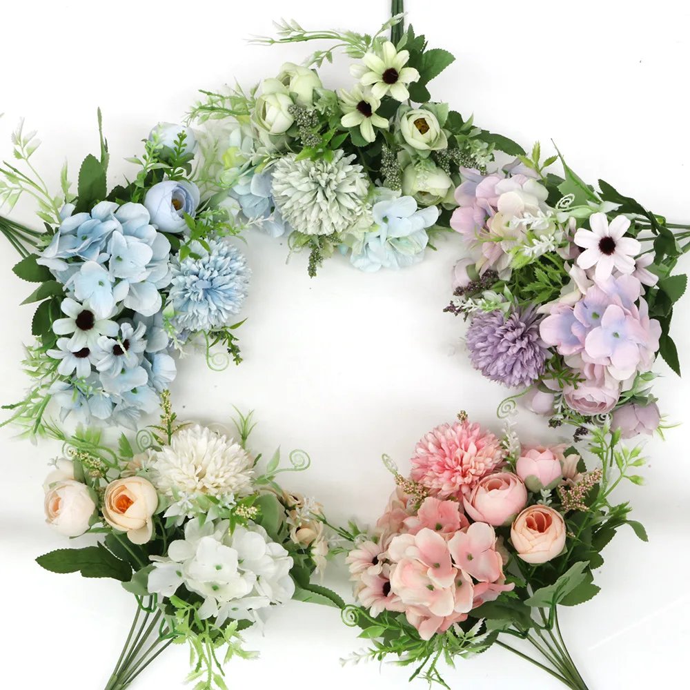 7 Heads Hydrangea Flowers Artificial Bouquet Silk Blooming Fake Peony Bridal Hand Flower Roses Wedding Centerpieces Decor 7 Heads Hydrangea Flowers Artificial Bouquet Silk Blooming Fake Peony Bridal Hand Flower Roses Wedding Centerpieces Decor