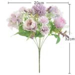 7 Heads Hydrangea Flowers Artificial Bouquet Silk Blooming Fake Peony Bridal Hand Flower Roses Wedding Centerpieces Decor - Image 6