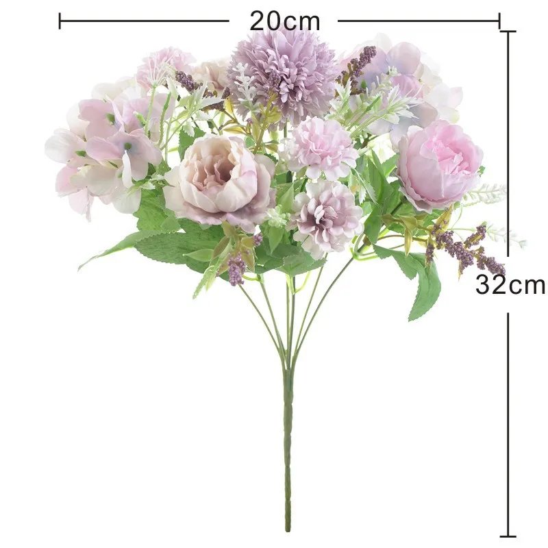 7 Heads Hydrangea Flowers Artificial Bouquet Silk Blooming Fake Peony Bridal Hand Flower Roses Wedding Centerpieces Decor 7 Heads Hydrangea Flowers Artificial Bouquet Silk Blooming Fake Peony Bridal Hand Flower Roses Wedding Centerpieces Decor