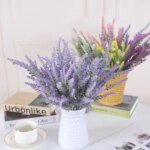 A Bunch of Provence Lavender Plastic Artificial Flowers False Plants Wedding Home Outdoor Garden Decoration Table Decoration - Image 2