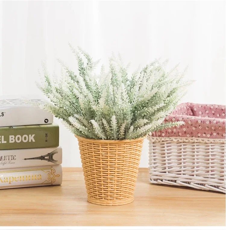 A Bunch of Provence Lavender Plastic Artificial Flowers False Plants Wedding Home Outdoor Garden Decoration Table Decoration